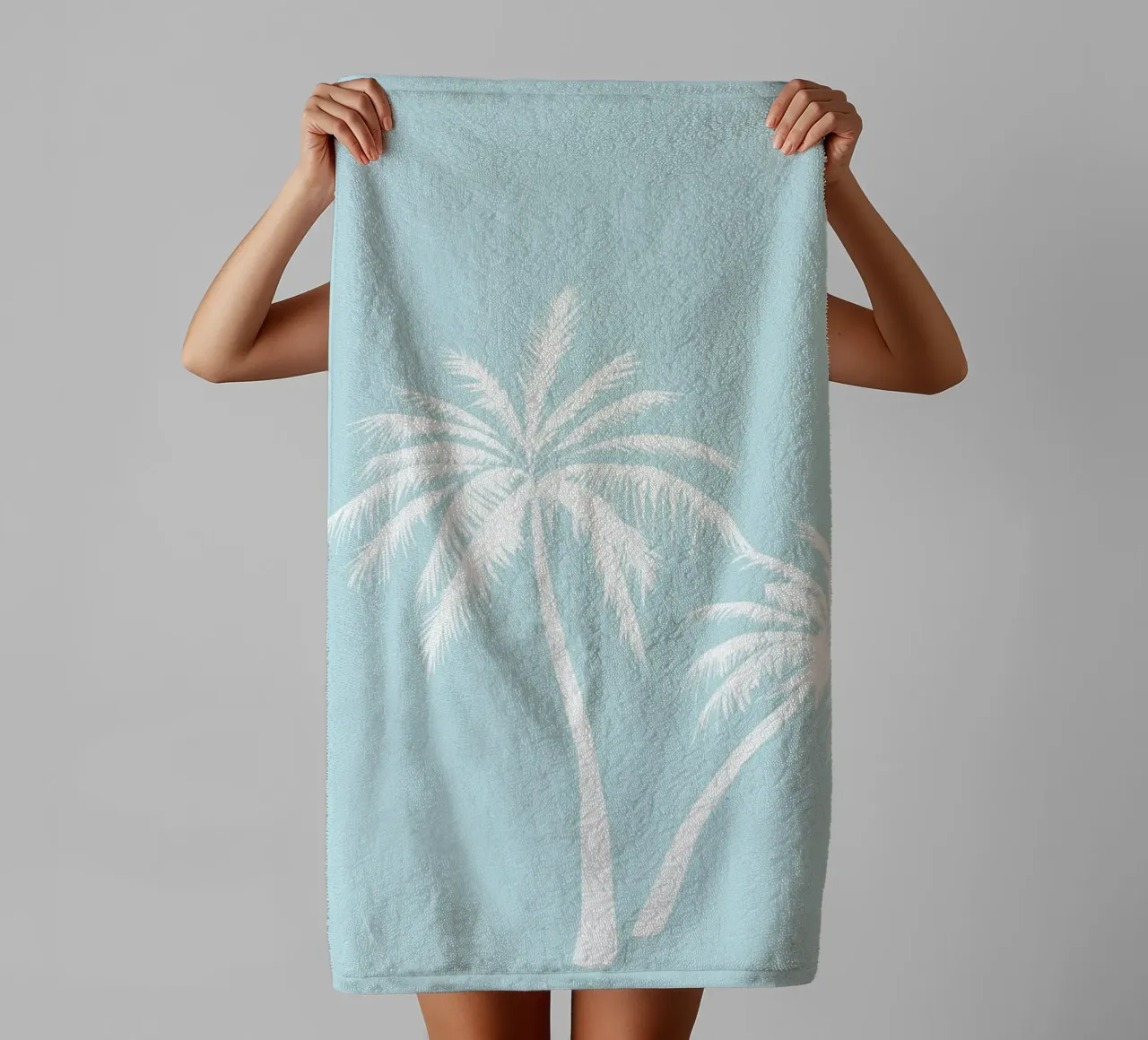 Minimalist Palm Trees Print - Coastal Beach House Decor towel by ClubArt