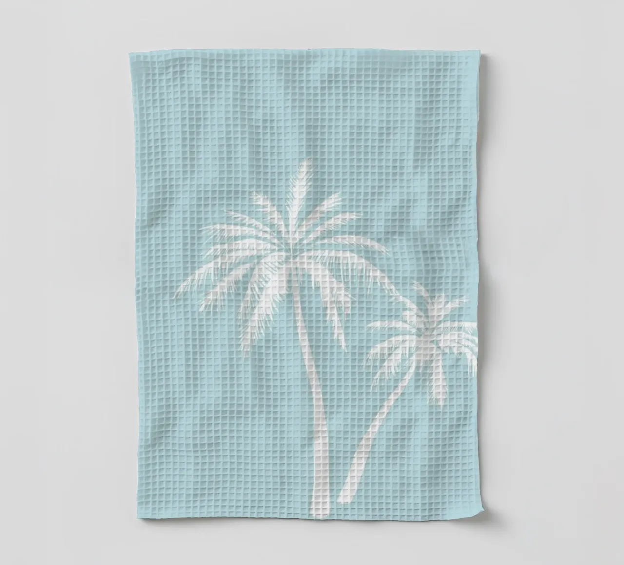 Minimalist Palm Trees Print - Coastal Beach House Decor tea towel by ClubArt