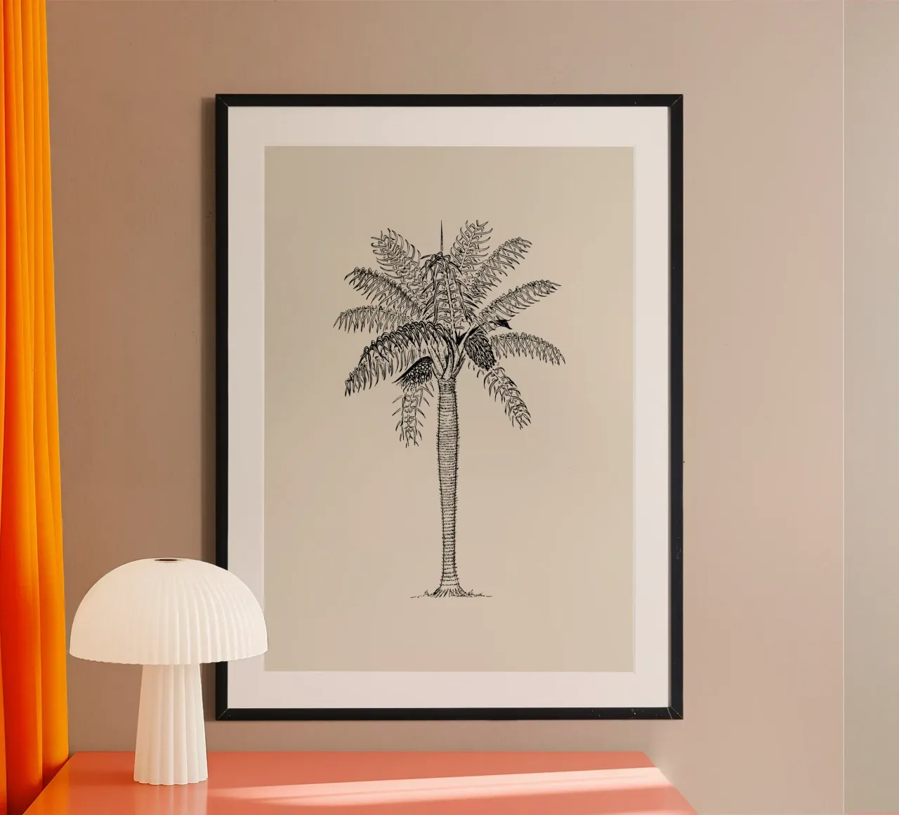 Vintage Palm Tree Sketch Print - Botanical Tropical Art hahnemühle by ClubArt