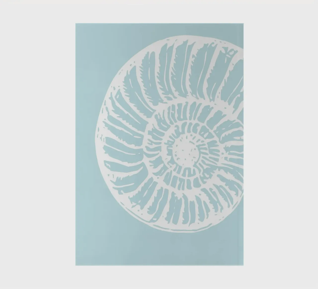 Spiral Seashell Art Print - Serene Coastal Minimalist notebook by ClubArt