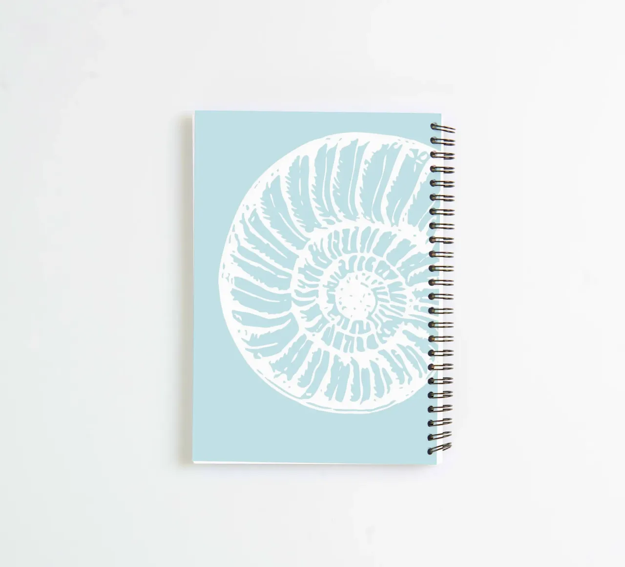 Spiral Seashell Art Print - Serene Coastal Minimalist spiral notebook by ClubArt