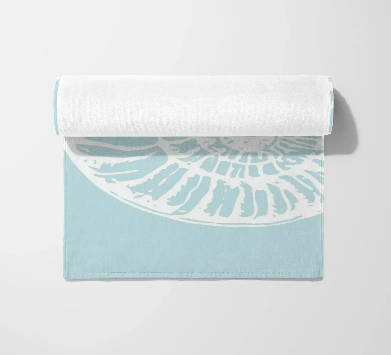 Spiral Seashell Art Print - Serene Coastal Minimalist beach towel by ClubArt
