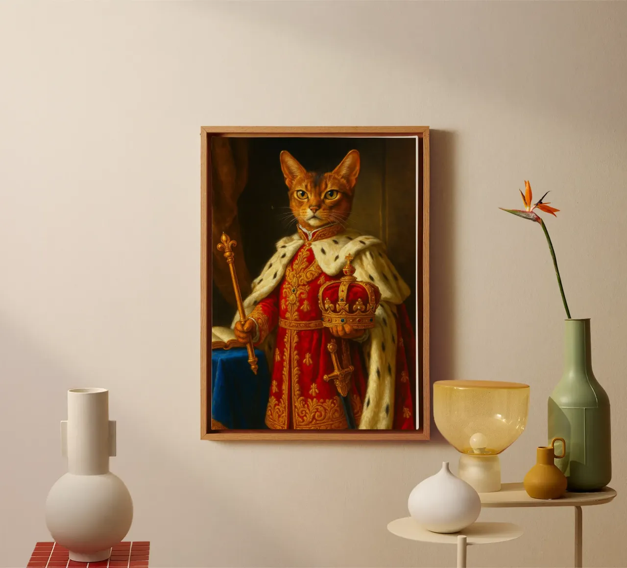 Napoleon Cat tela con Cornice a cassetta da Fleur de Lys