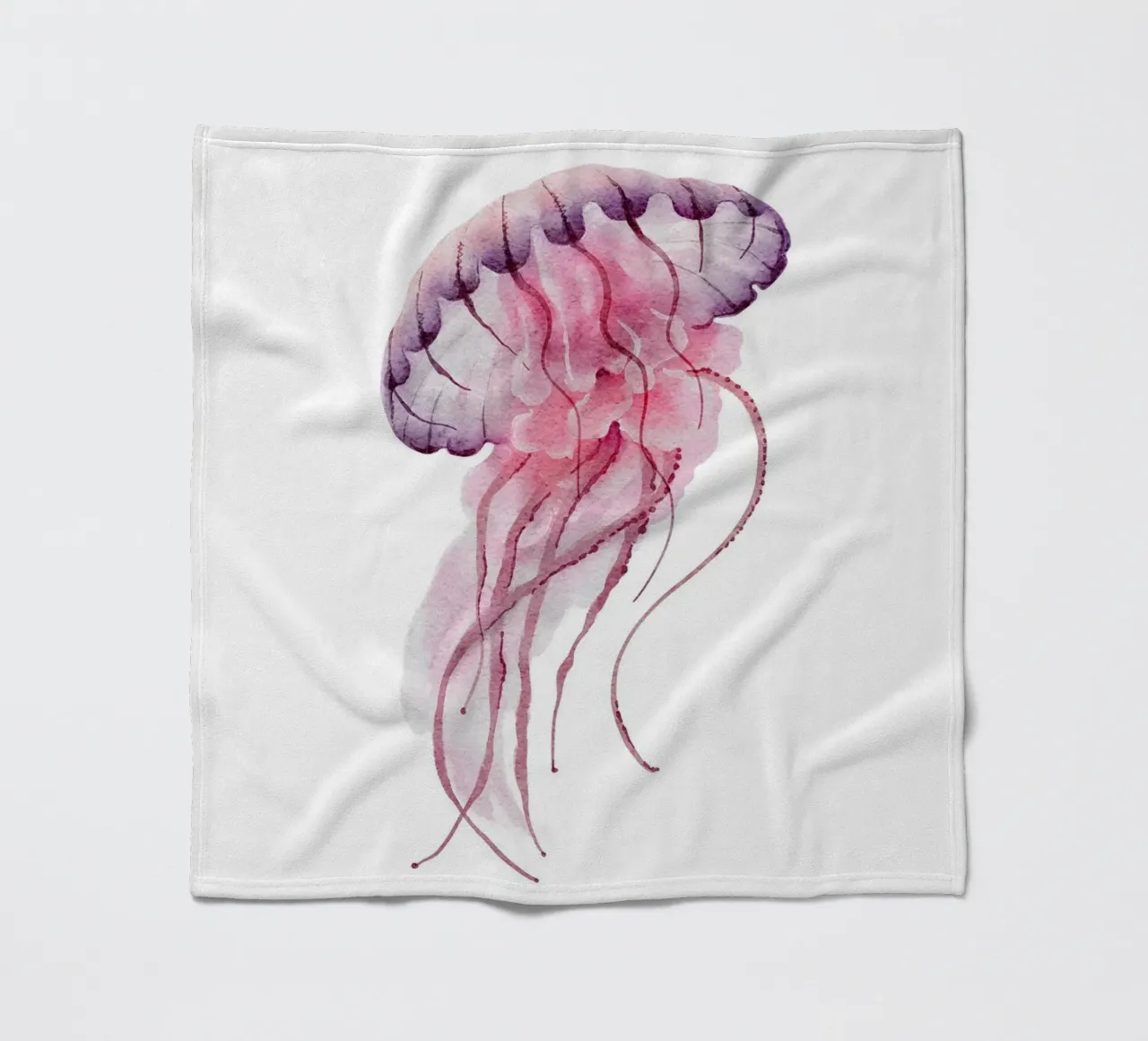 Stampa acquerellata di meduse vibranti - Ocean Life Art coperta in pile da ClubArt