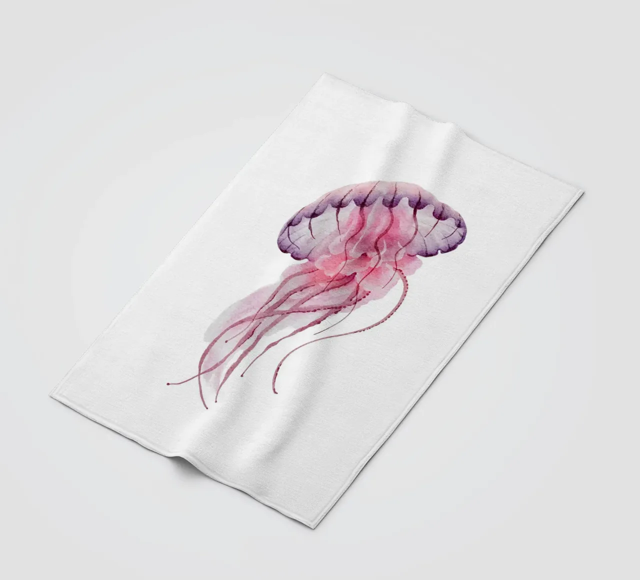 Stampa acquerellata di meduse vibranti - Ocean Life Art coperta in pile da ClubArt