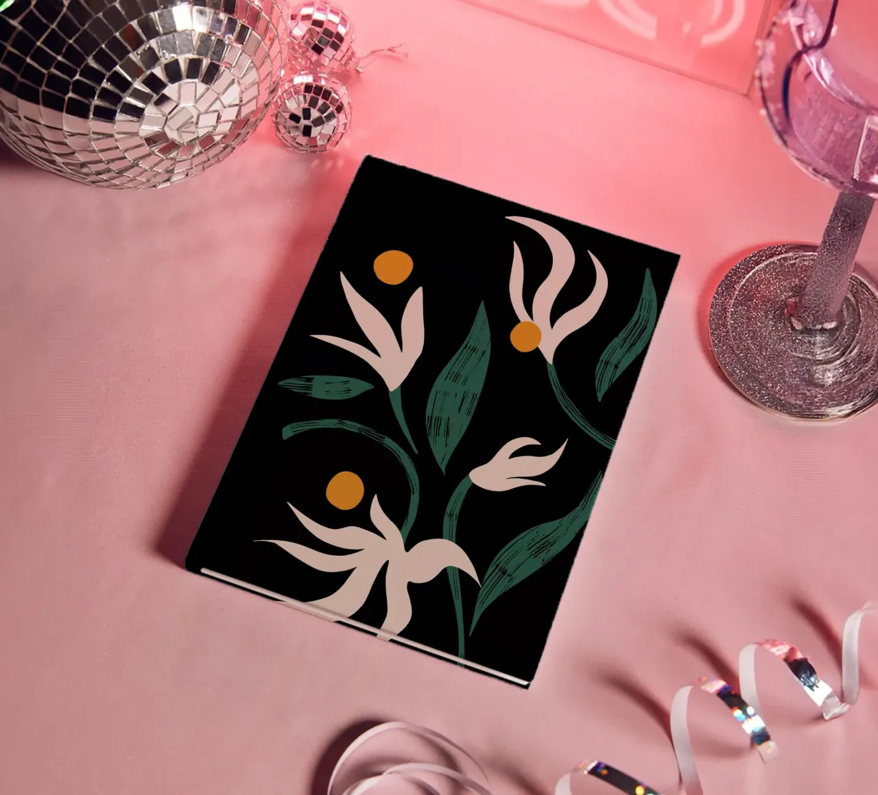 Abstract Flower notebook by Arty Guava