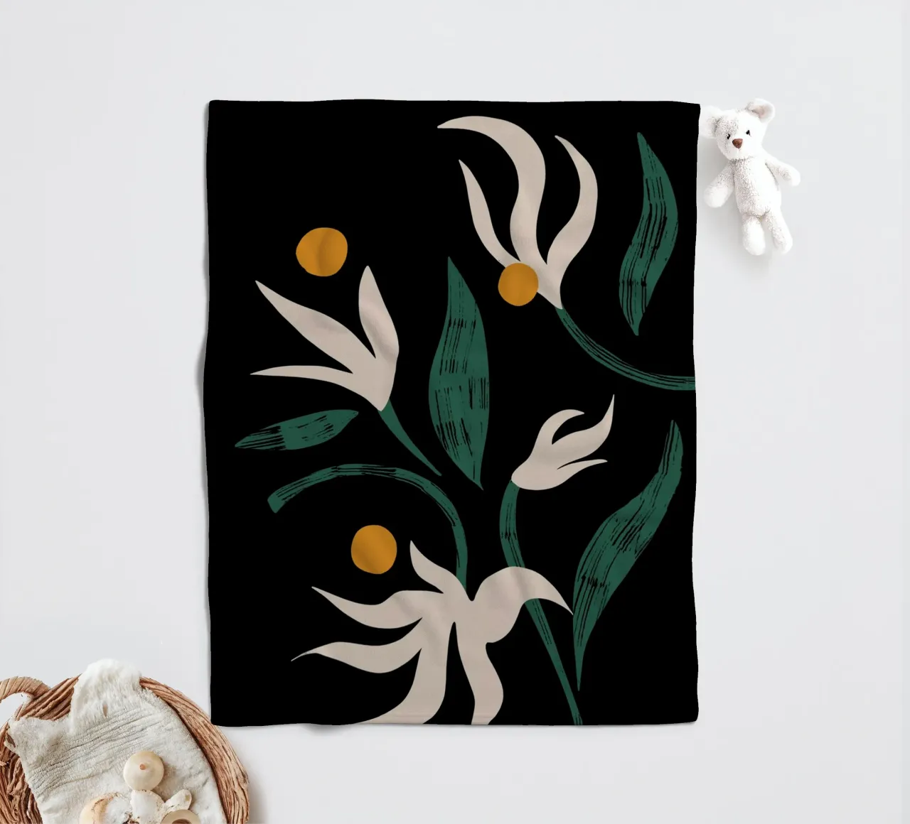 Abstract Flower coperta in pile da Arty Guava