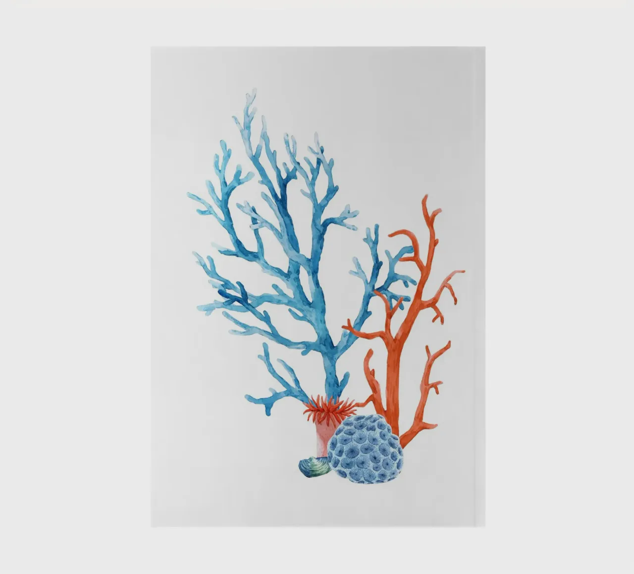 Lebendiges Korallenriff Aquarell - Kunst am Meer Notizbuch von ClubArt