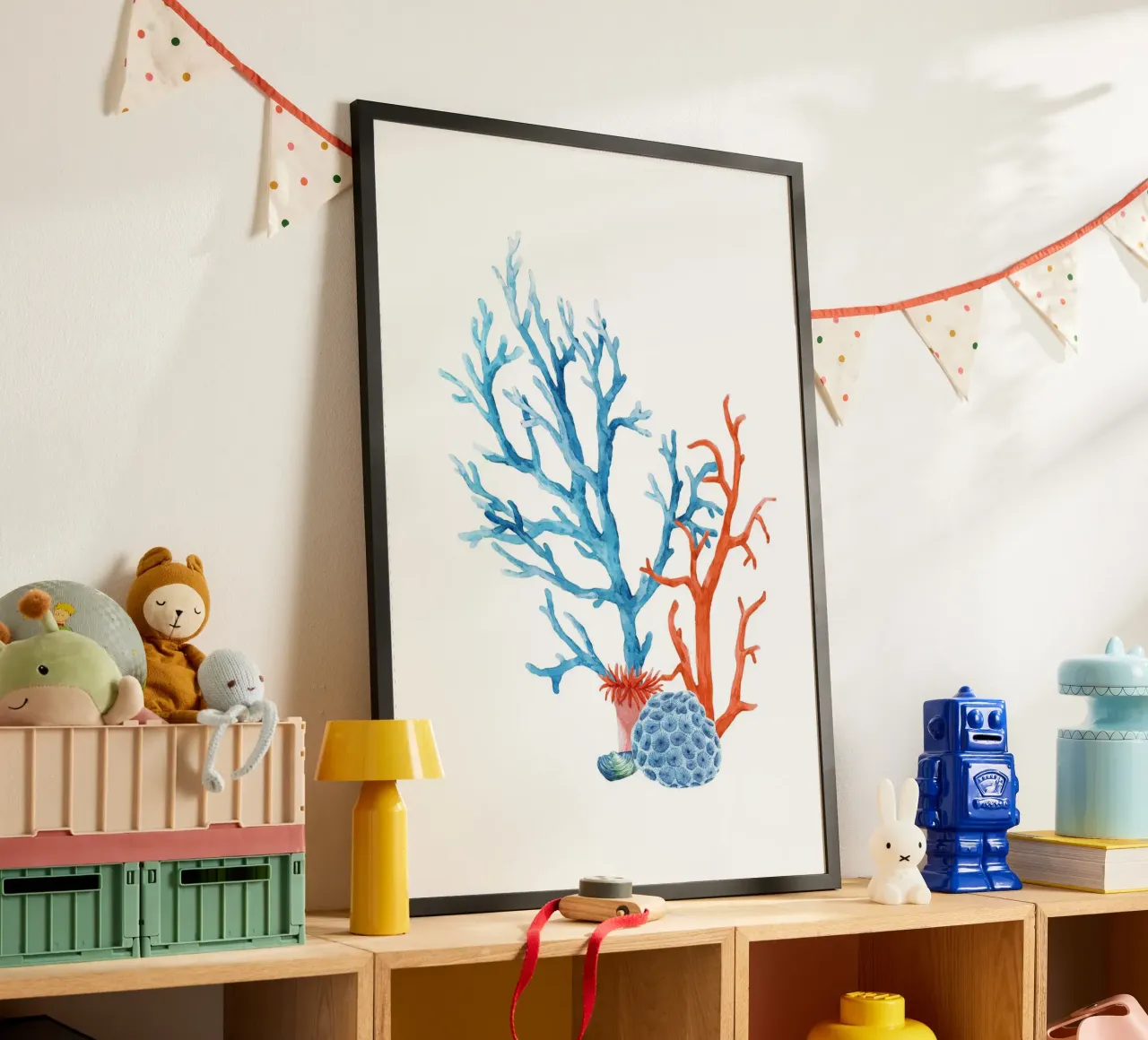 Lebendiges Korallenriff Aquarell - Kunst am Meer Poster von ClubArt