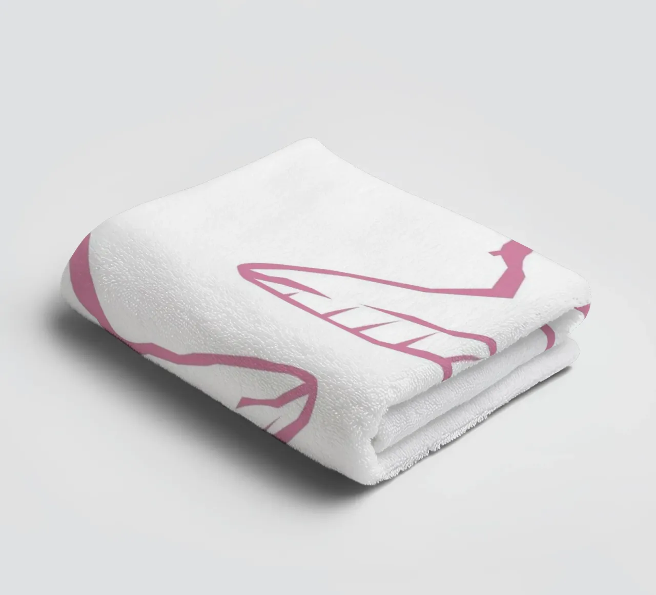 Roze zeester Schets Kunst - Speels Kustdecor badhanddoek van ClubArt