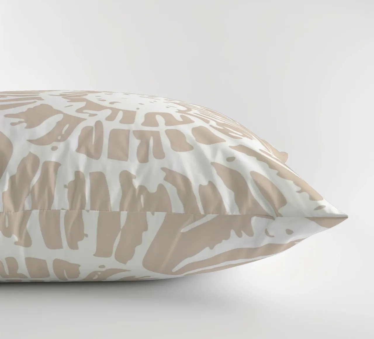Nautilus Shell Beige Print - Minimalist Ocean Art decorative cushion by ClubArt