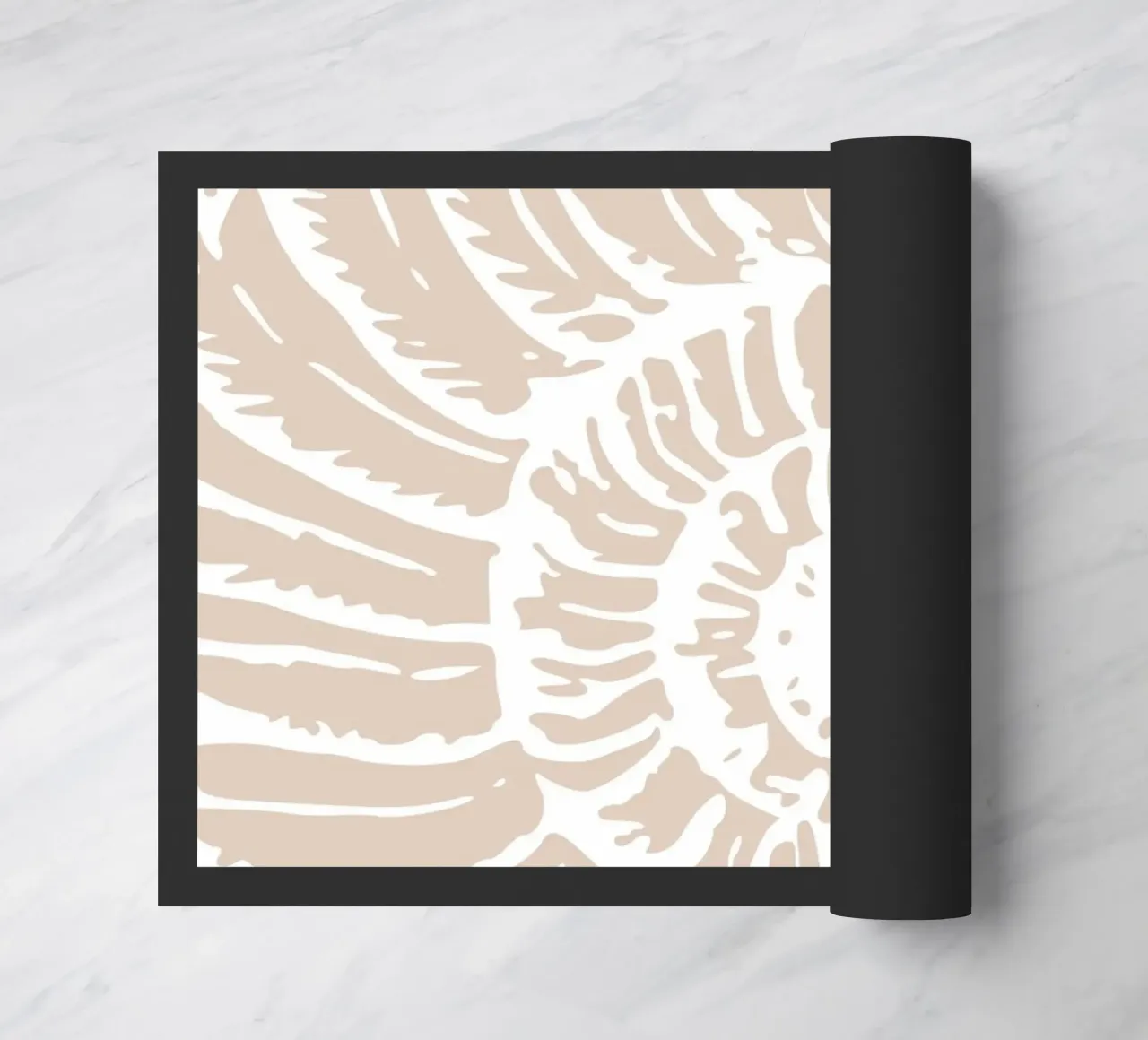 Nautilus Shell Beige Print - Minimalist Ocean Art felpudo de ClubArt