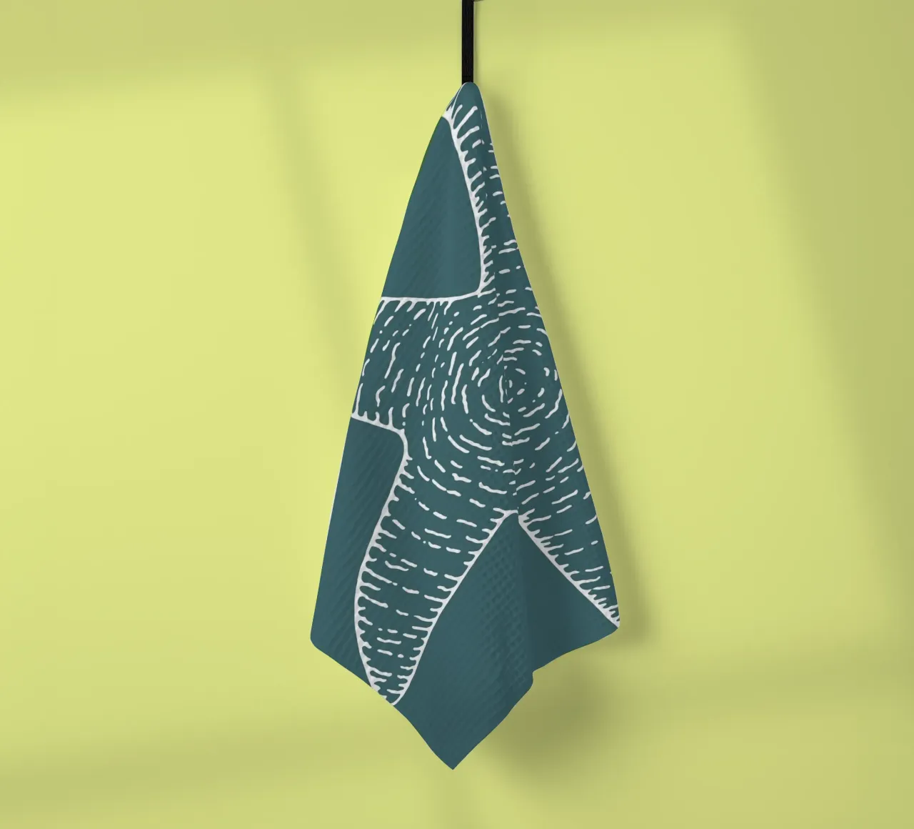 Impression d'étoile de mer texturée - Coastal Teal Decor torchon de ClubArt