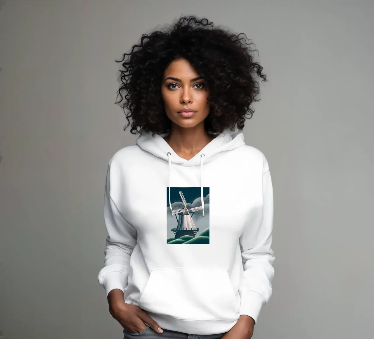 Mulino a vento olandese felpa con cappuccio da SOUL SHOP
