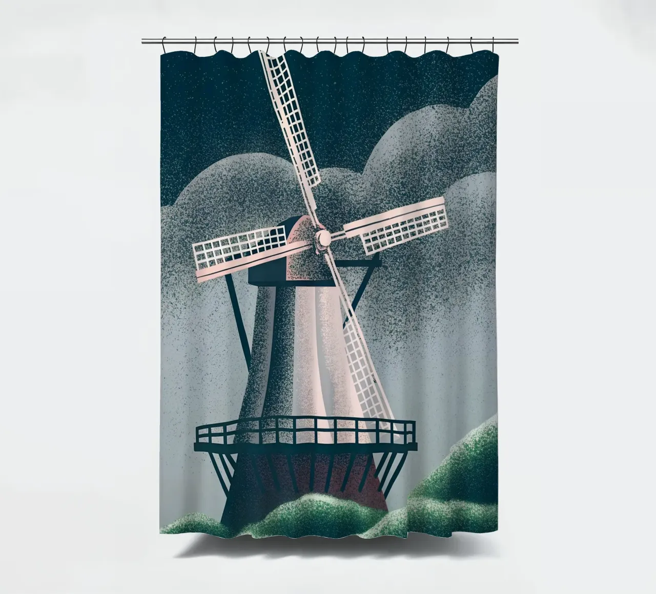 Dutch Windmill shower curtain by SOUL SHOP