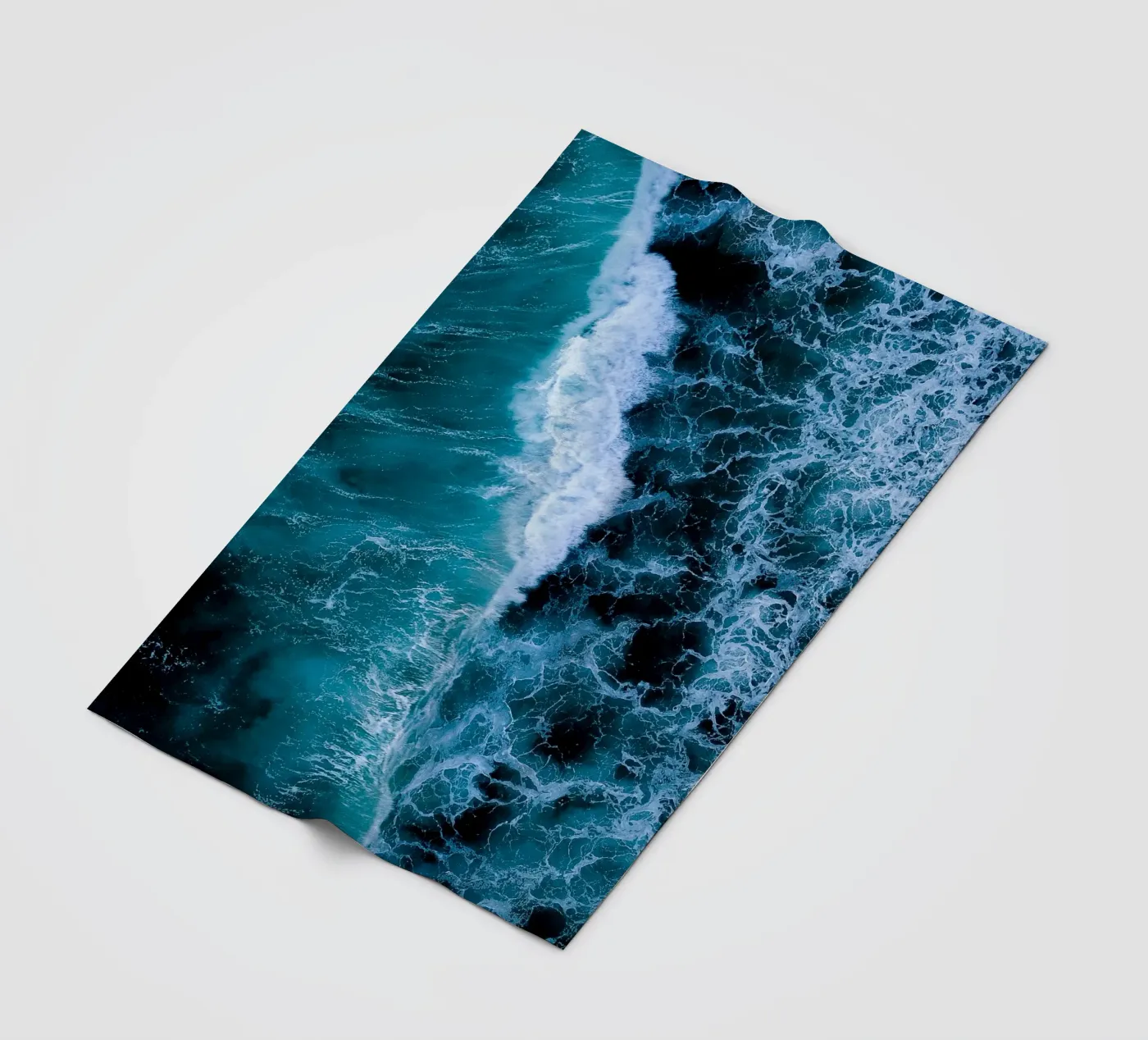Waves fleece blanket by Thilo Grøsch