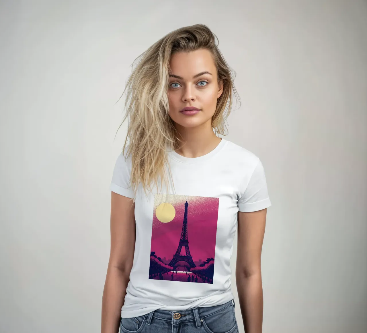 Eiffel Tower t-shirt da donna da SOUL SHOP