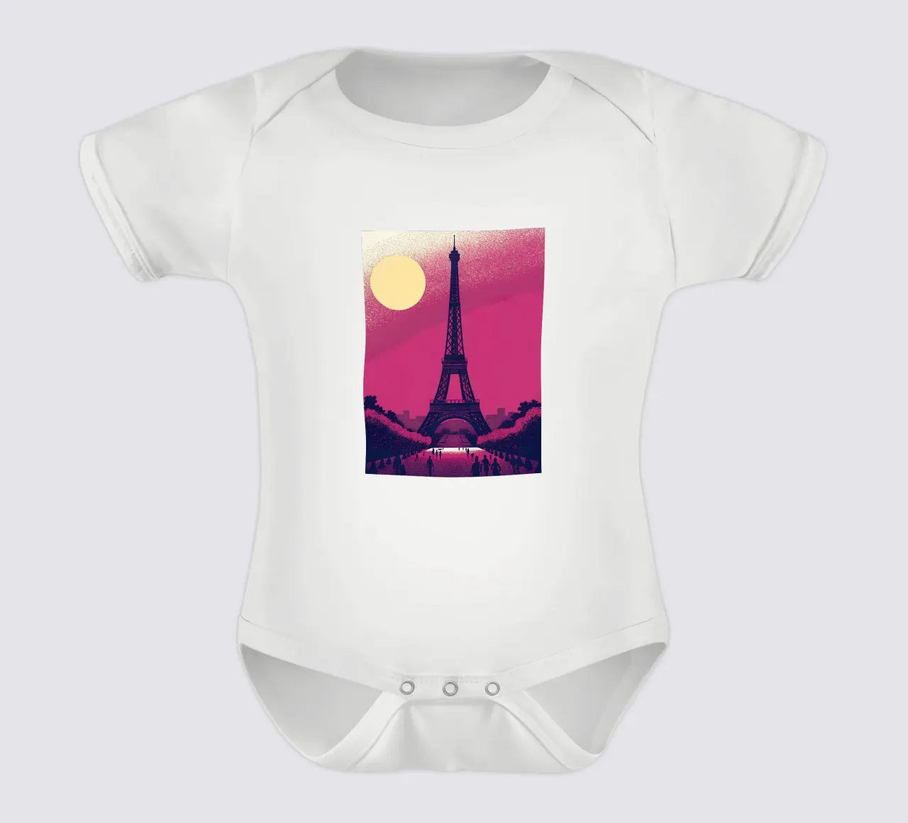 Eiffel Tower body neonato maniche corte da SOUL SHOP