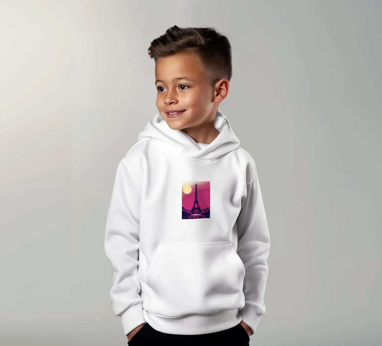 Eiffel Tower felpa bambino con cappuccio da SOUL SHOP