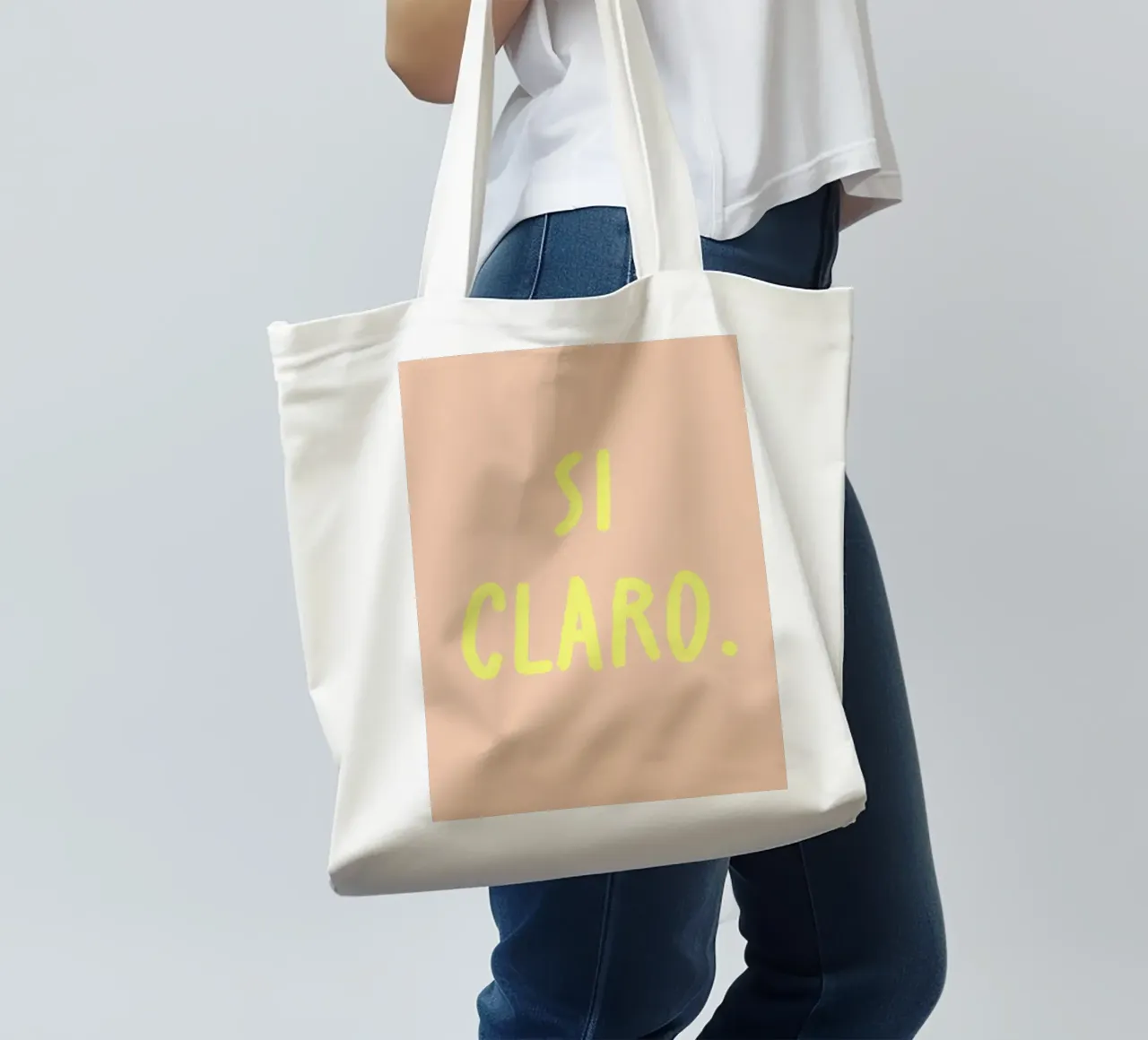 Si claro. borsa in juta da FRICKE DESIGN
