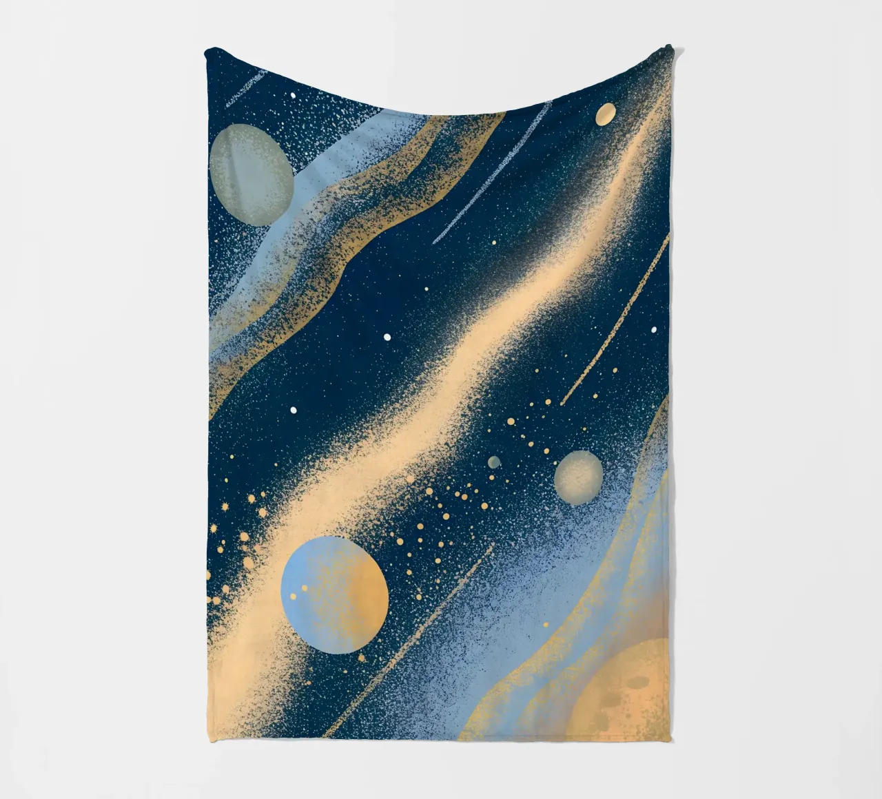 Outer Space Planets Fleecedecke von SOUL SHOP