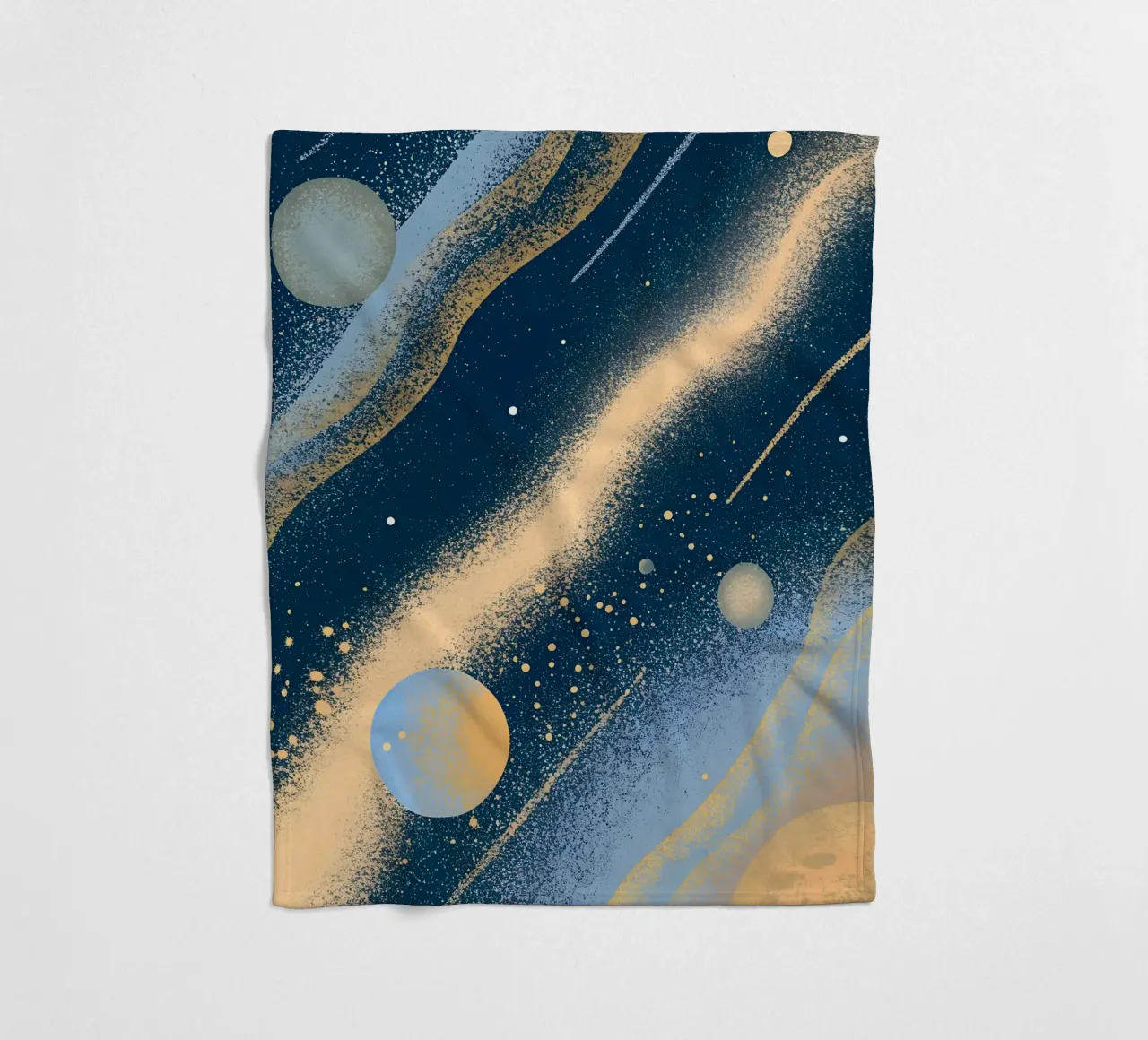 Outer Space Planets Fleecedecke von SOUL SHOP