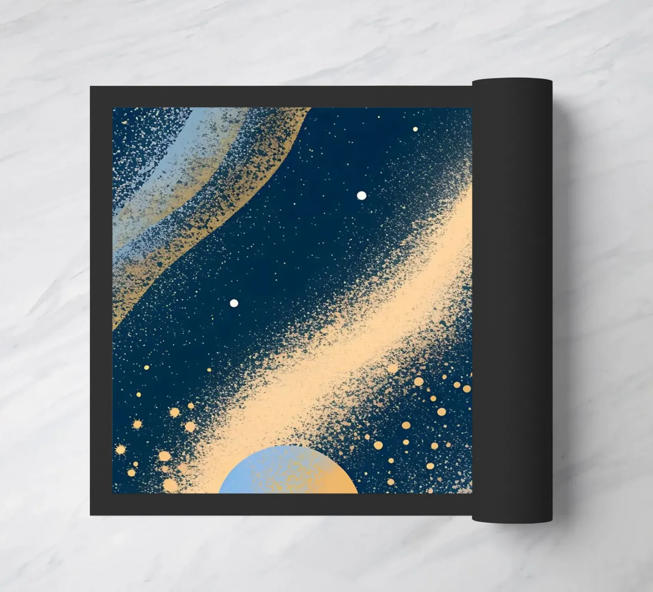 Planeten im Weltraum Fußmatte von SOUL SHOP