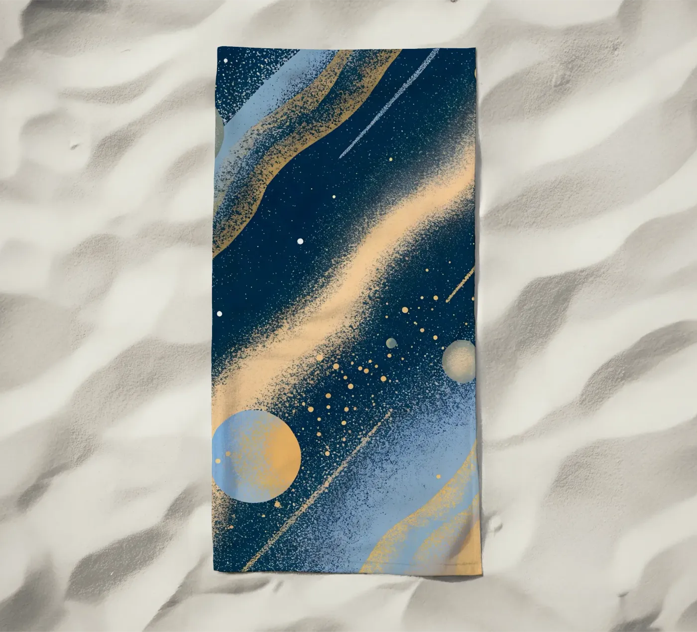 Planeten in de ruimte strandhanddoek van SOUL SHOP