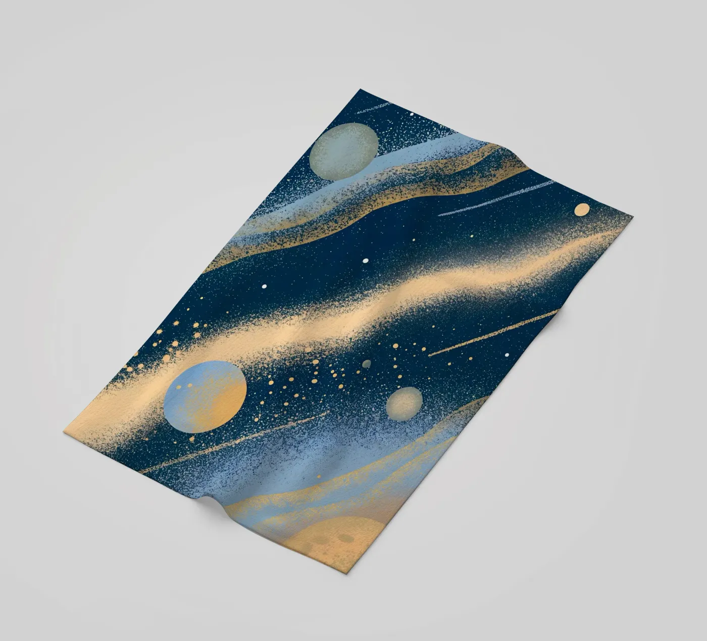 Planeten in de ruimte strandhanddoek van SOUL SHOP