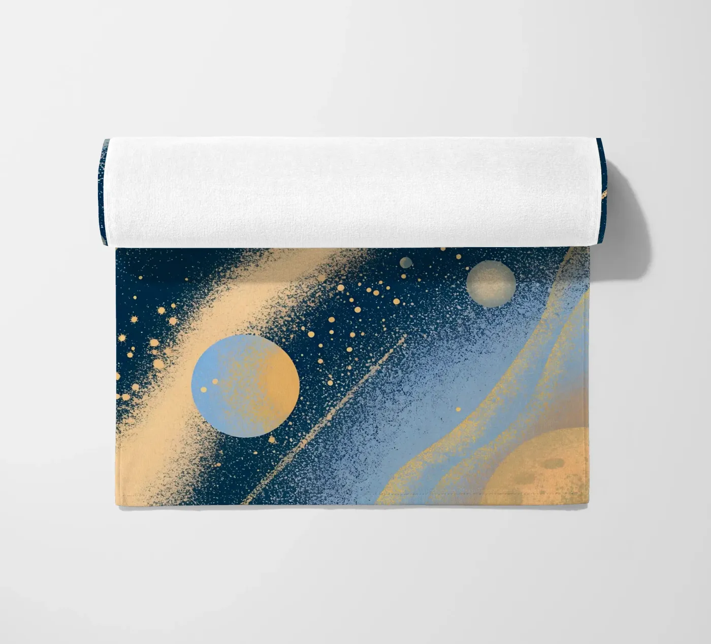 Planeten in de ruimte strandhanddoek van SOUL SHOP