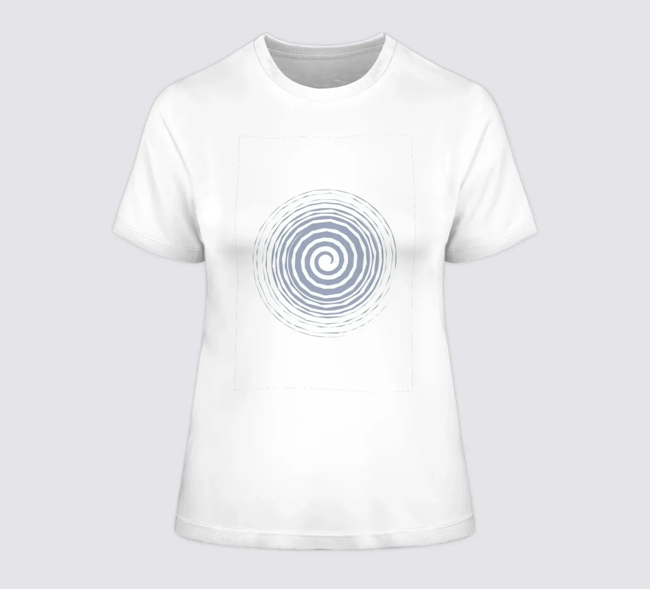 Hypnotic Spiral Minimalist Art - Modern Abstract Print women's fitted t-shirt by ClubArt