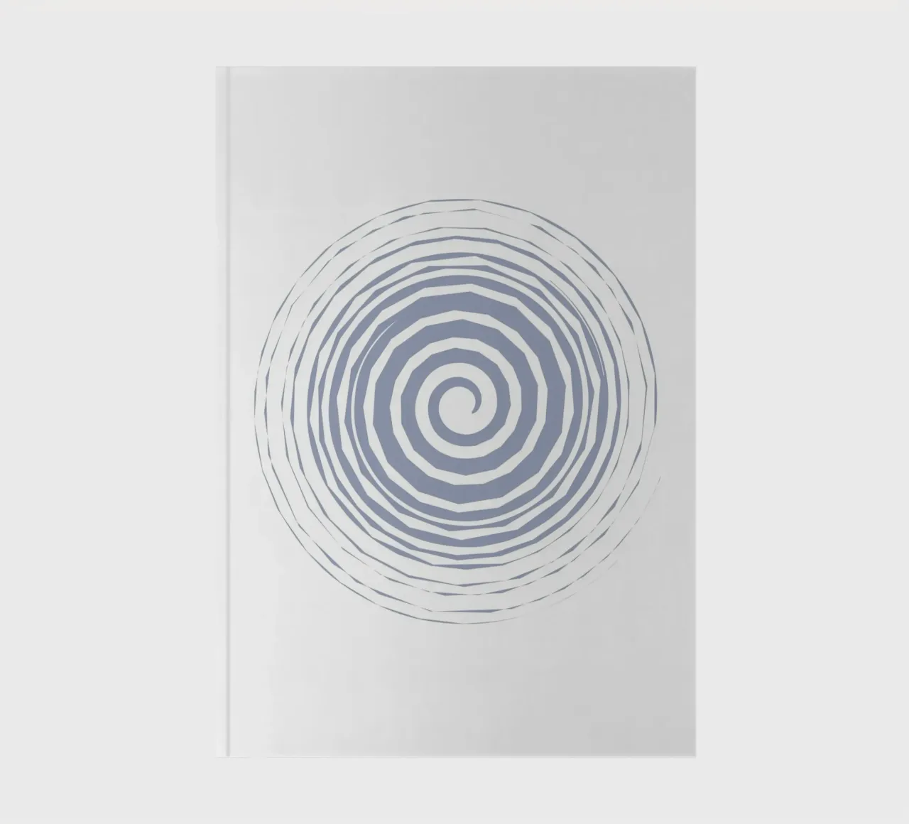 Hypnotic Spiral Minimalist Art - Modern Abstract Print notebook by ClubArt