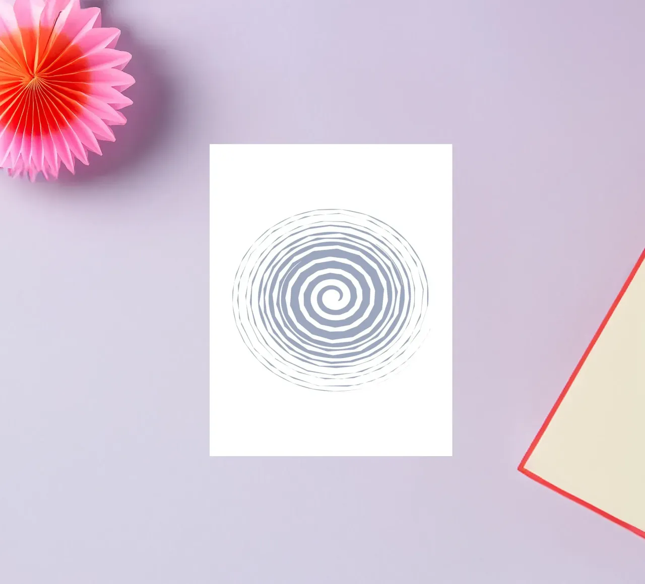 Arte Minimalista Espiral Hipnótica - Impresión Abstracta Moderna pegatina de ClubArt