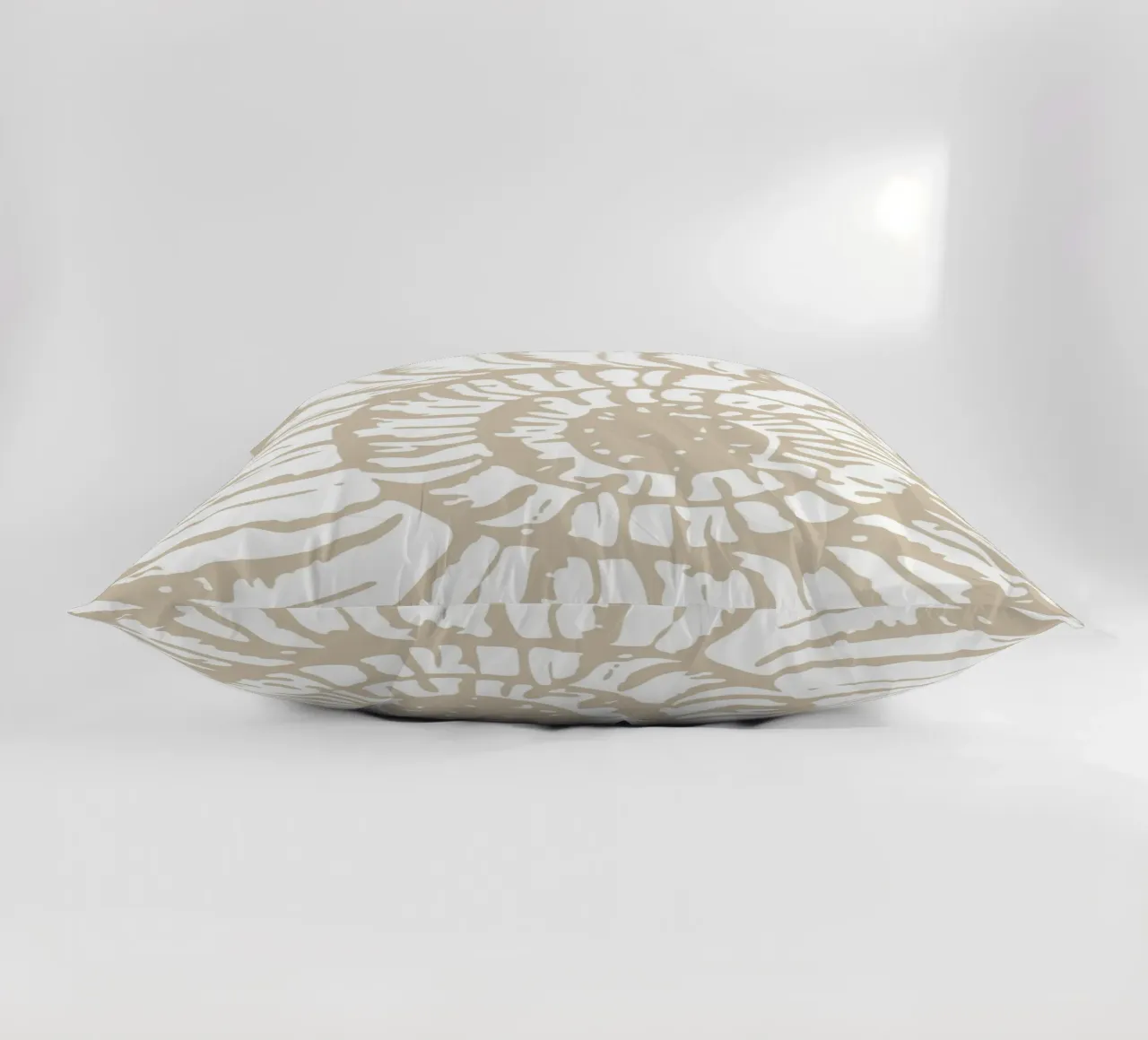 Nautilus Shell Neutral Print - Classic Coastal Art decorative cushion by ClubArt