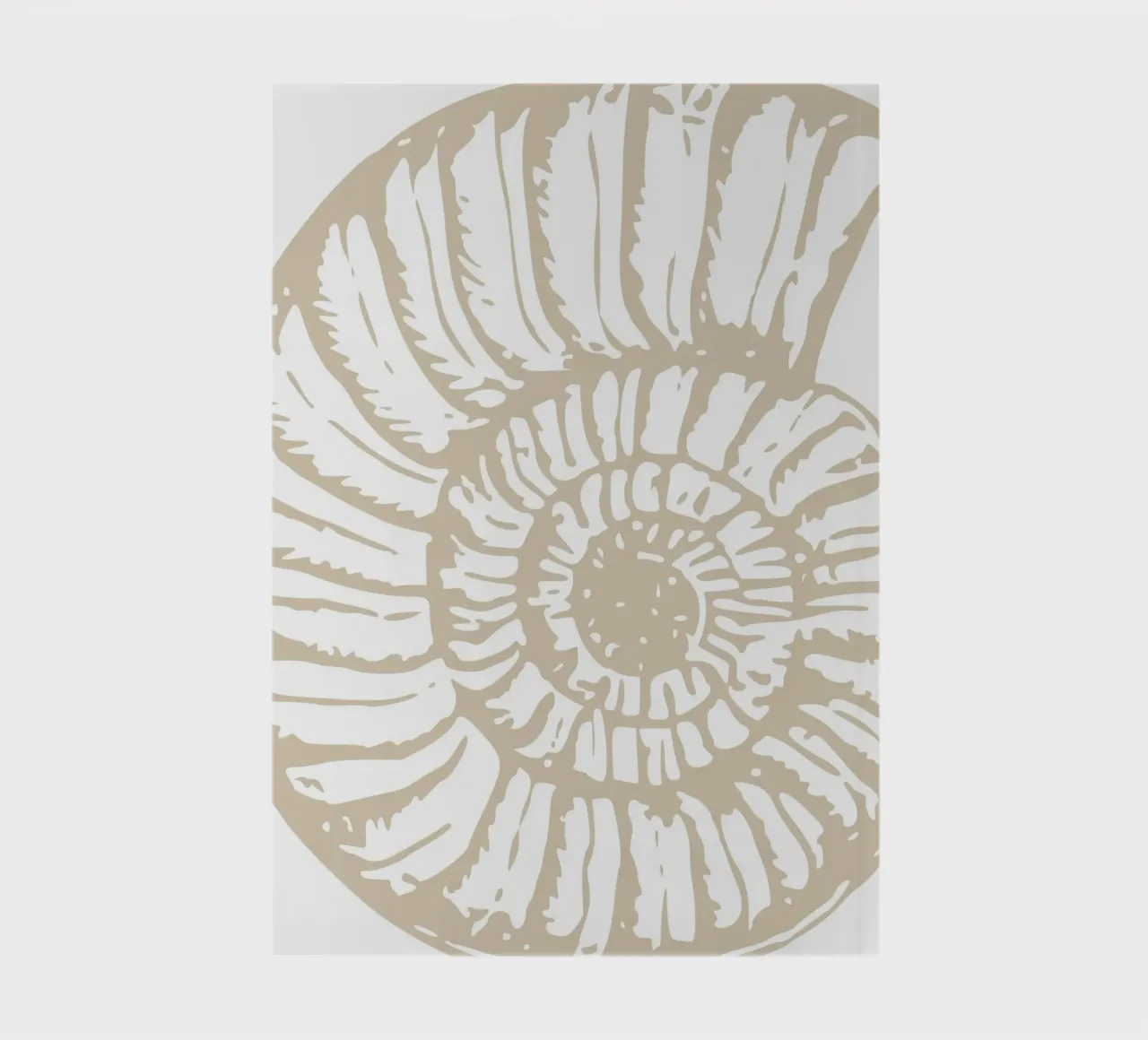 Nautilus Shell Neutral Print - Classic Coastal Art notebook by ClubArt