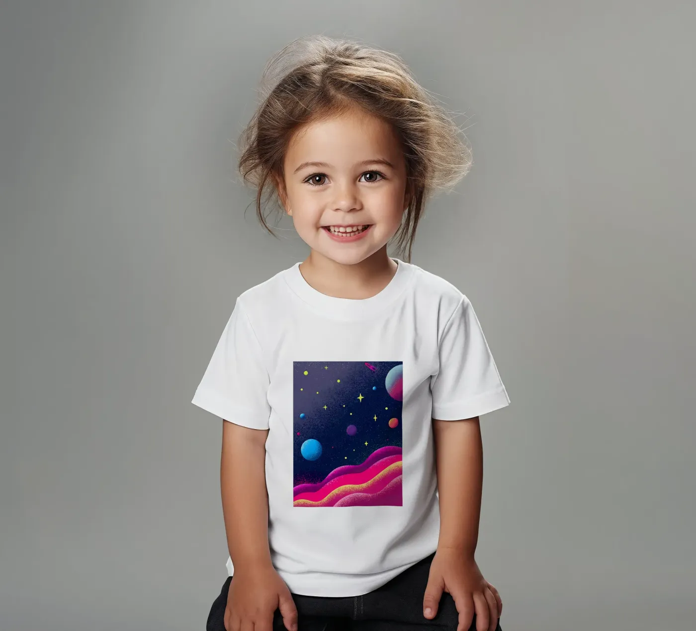 Outer Space Planets kinder t-shirt van SOUL SHOP