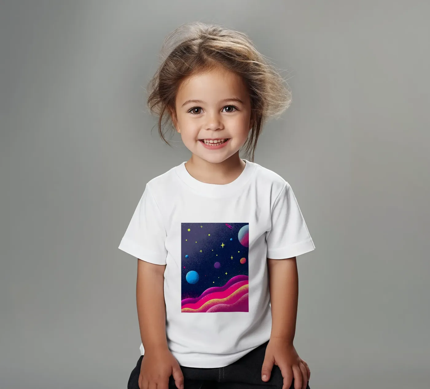 Outer Space Planets kinder t-shirt van SOUL SHOP