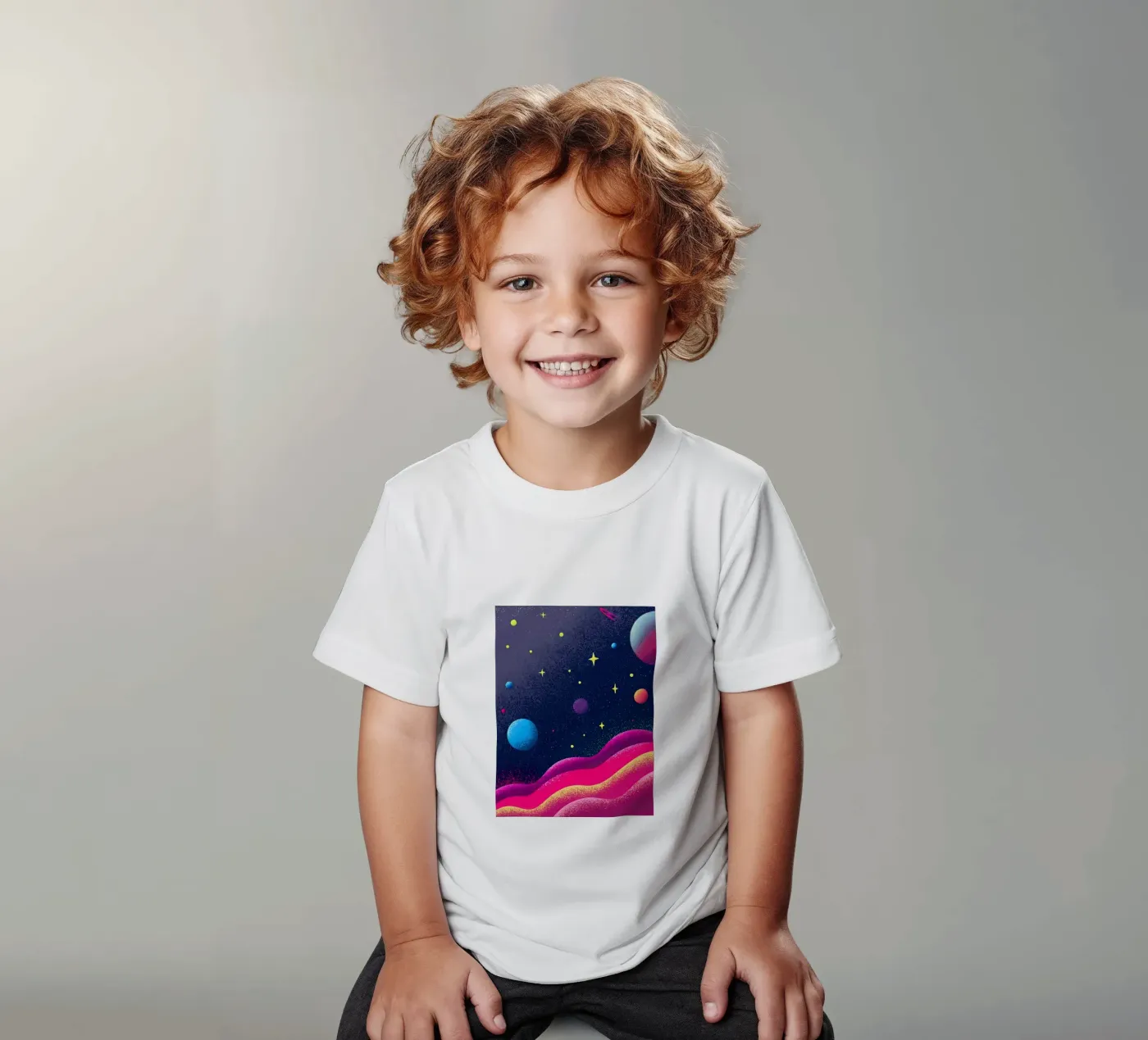 Outer Space Planets kinder t-shirt van SOUL SHOP