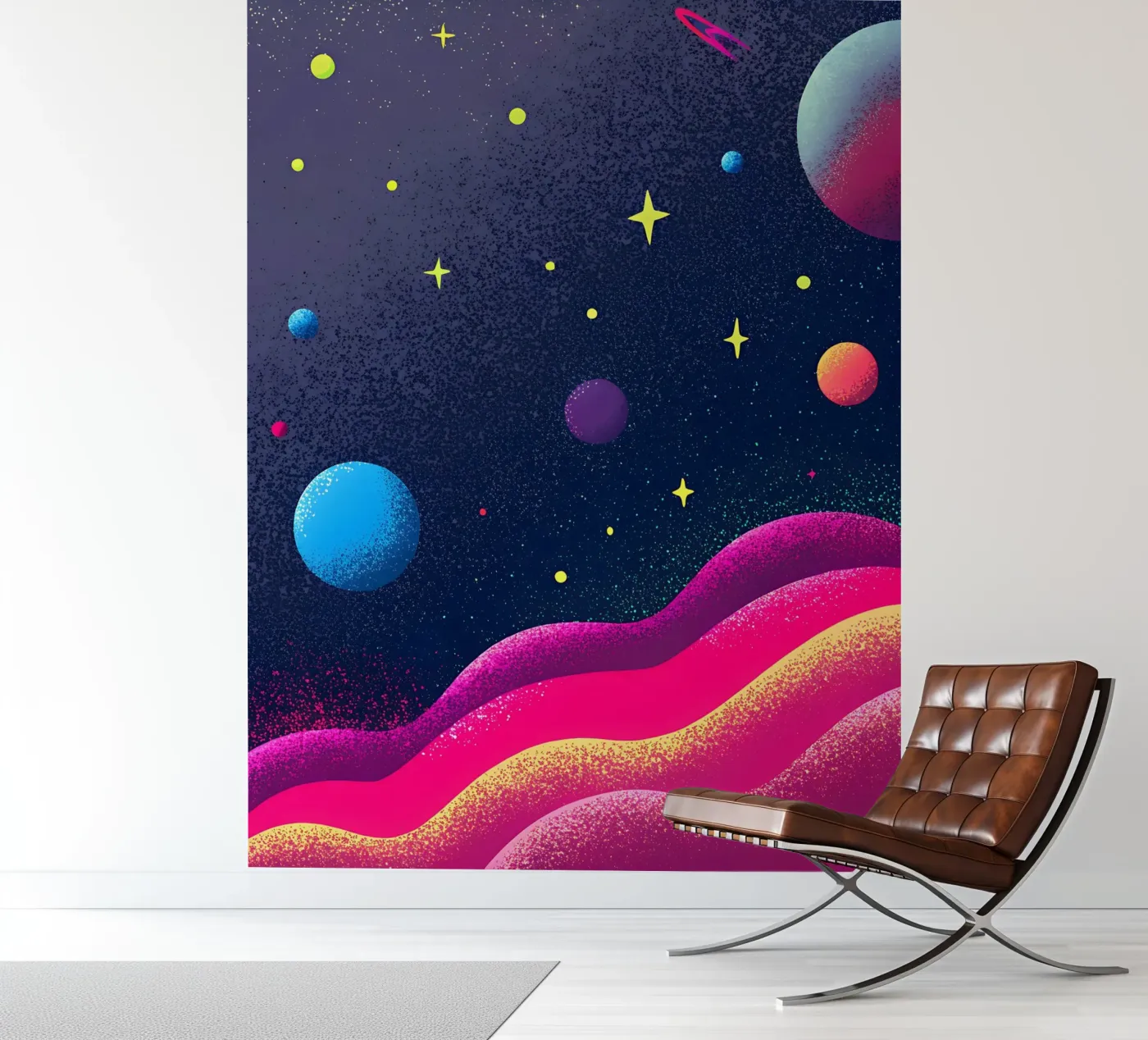 Outer Space Planets fotobehang van SOUL SHOP