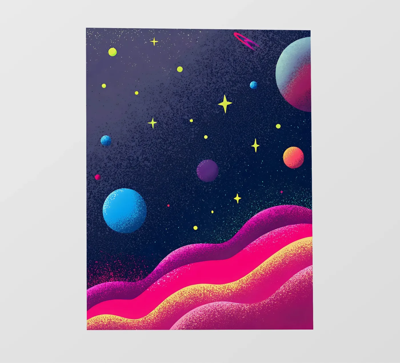 Outer Space Planets fotobehang van SOUL SHOP
