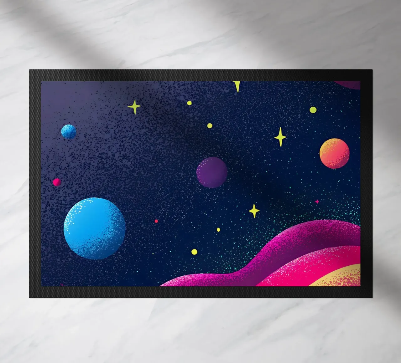 Outer Space Planets doormat by SOUL SHOP