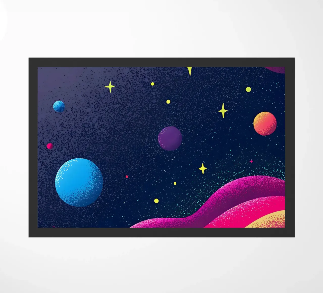 Outer Space Planets doormat by SOUL SHOP