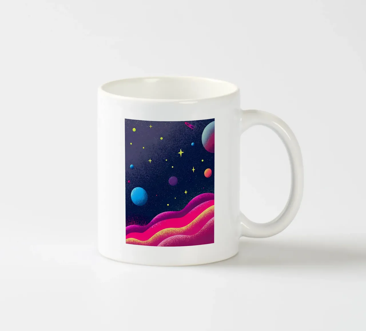 Outer Space Planets ceramic mug by SOUL SHOP