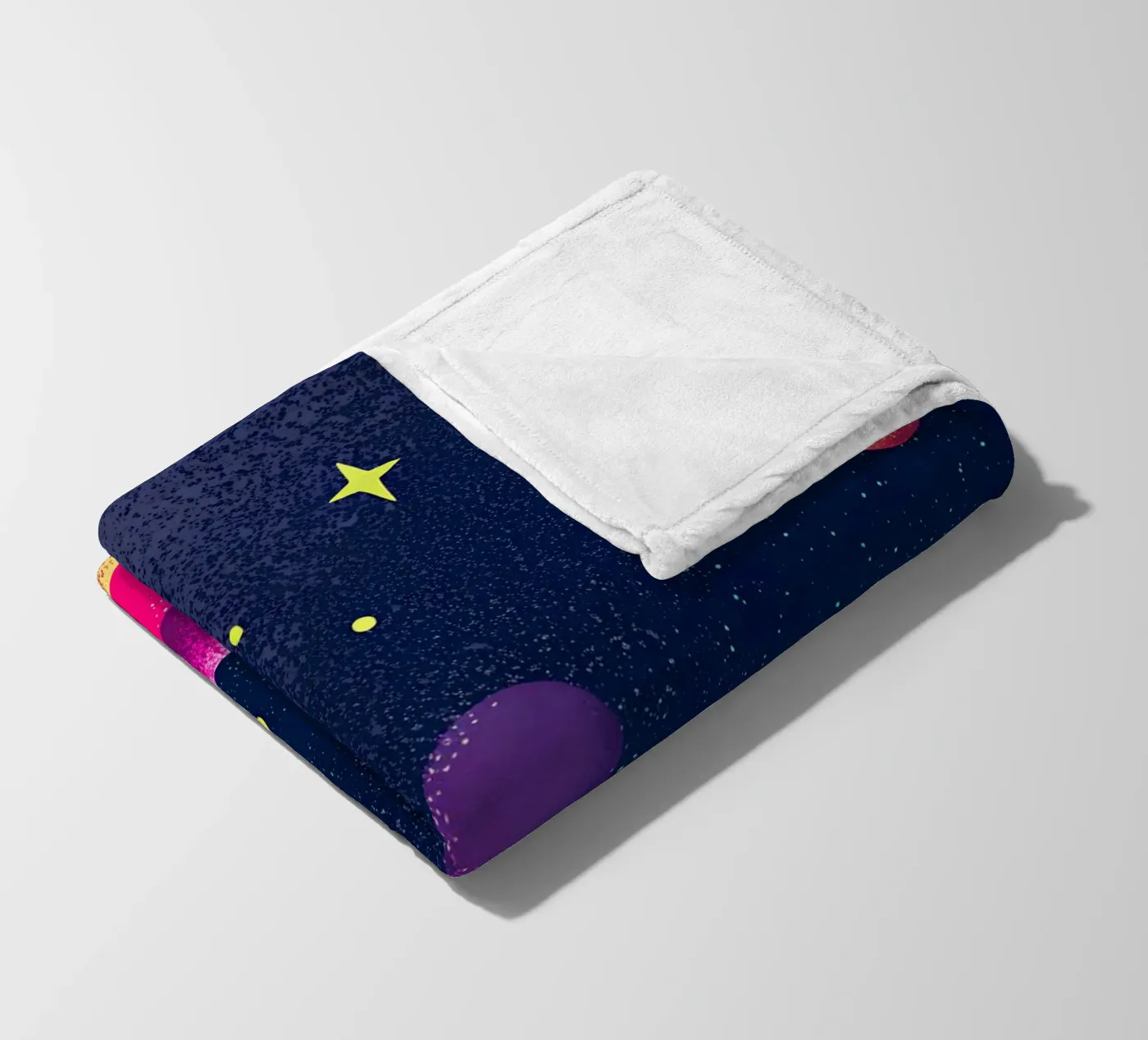 Outer Space Planets fleece blanket by SOUL SHOP