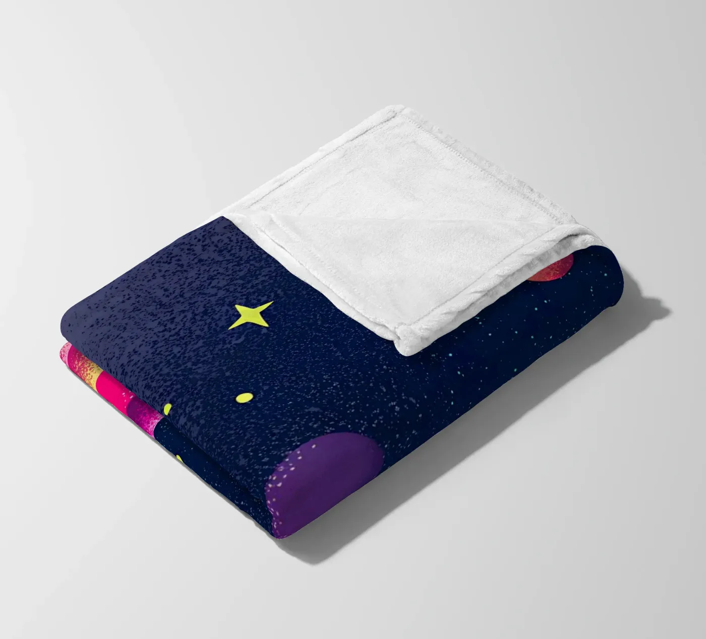 Outer Space Planets fleece blanket by SOUL SHOP