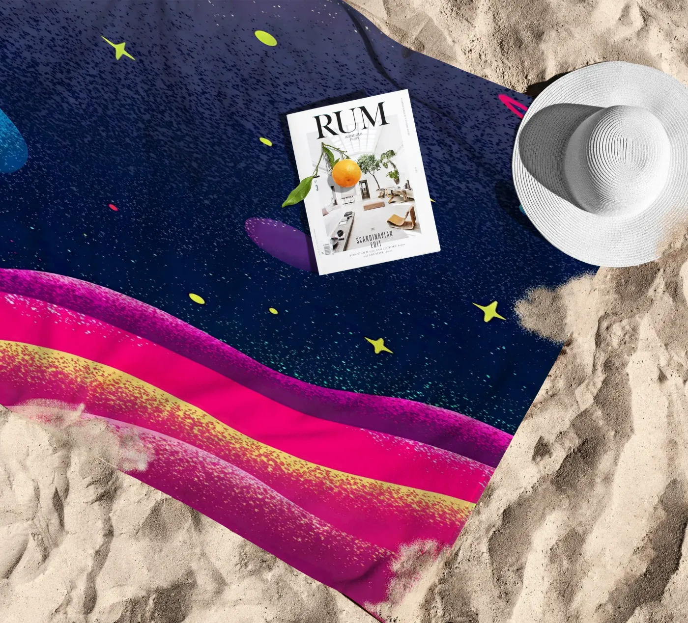 Outer Space Planets strandhanddoek van SOUL SHOP