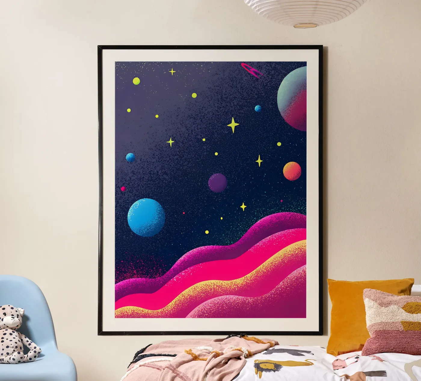 Outer Space Planets poster van SOUL SHOP