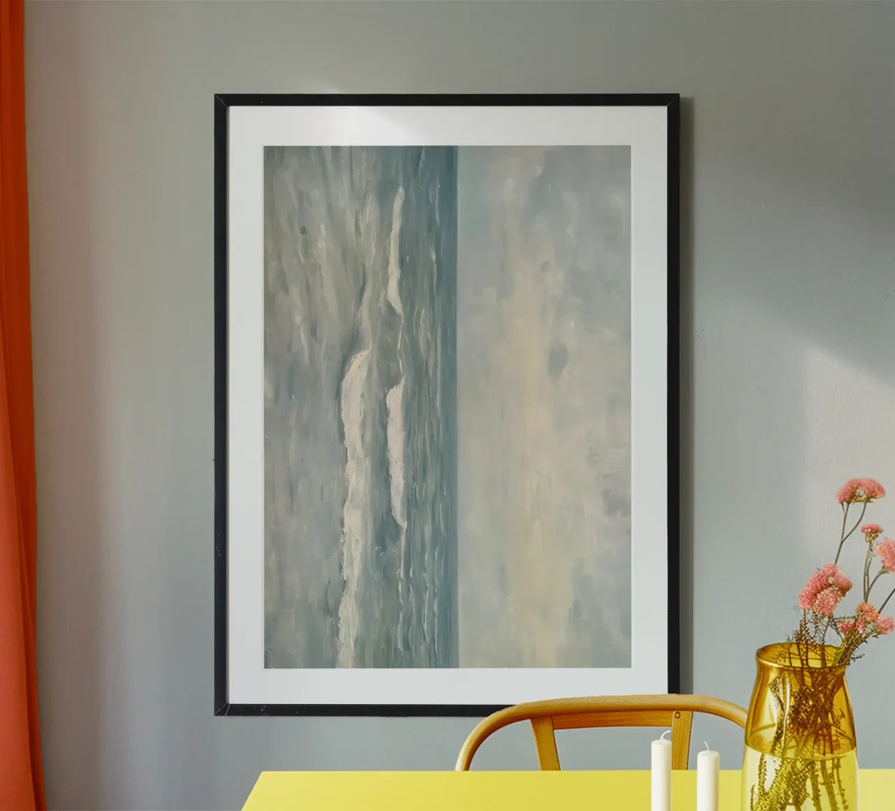 Misty Ocean Waves Seascape - Impressionist Art Print hahnemühle by ClubArt