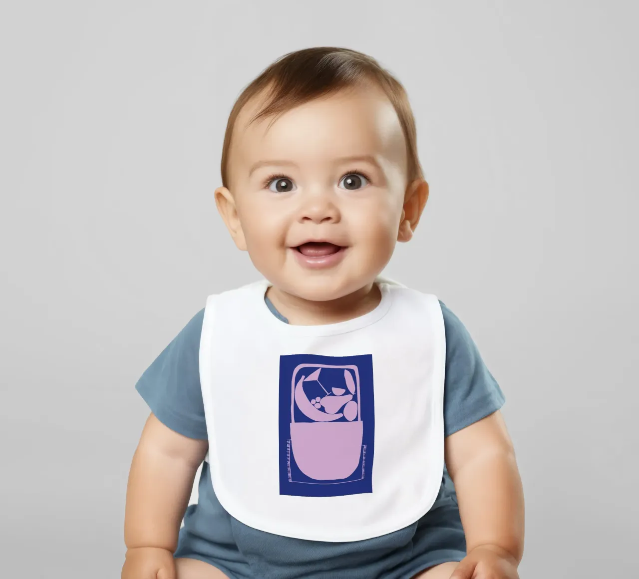 Tetris De Frutas baby bib by Pure