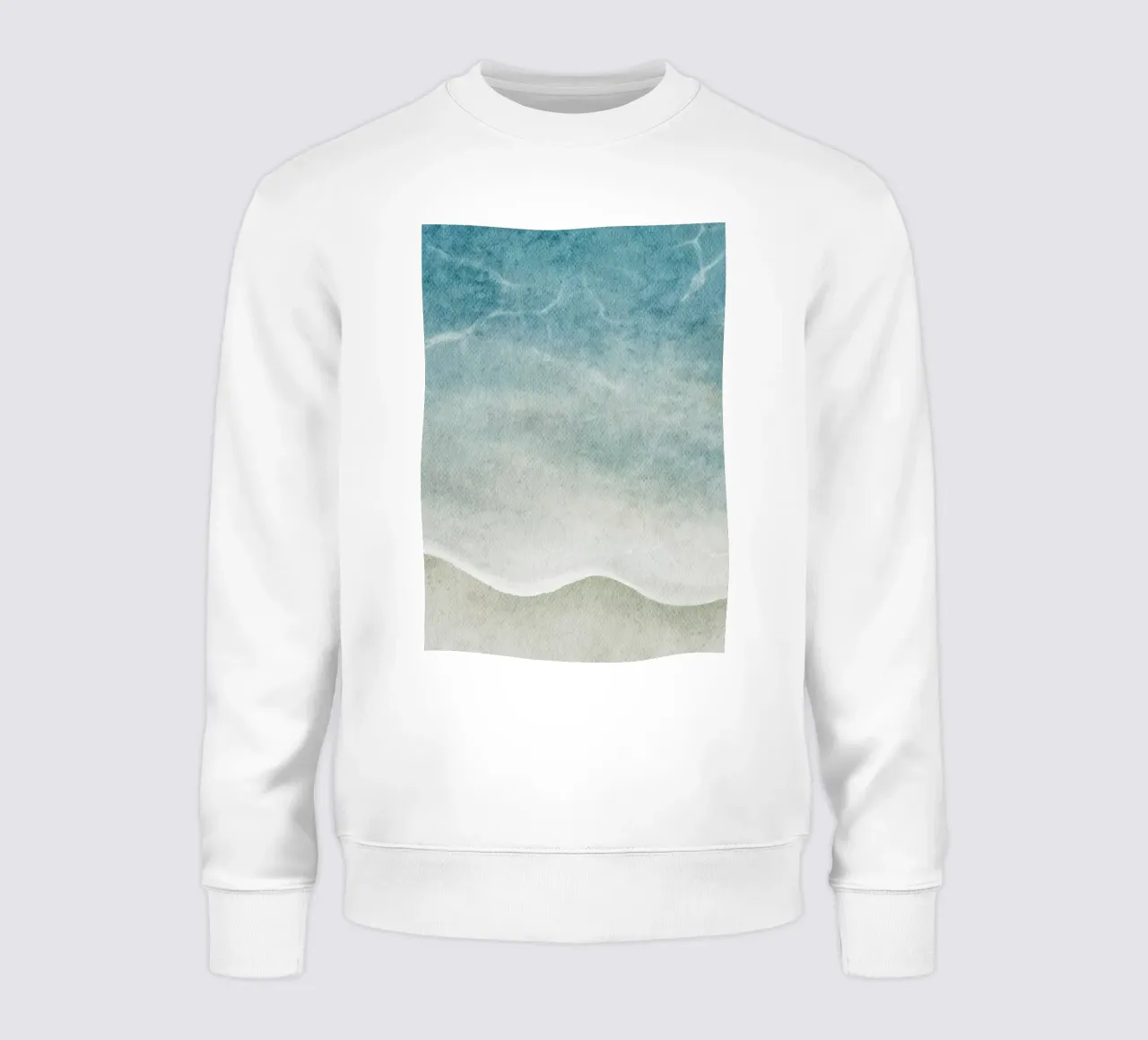 Abstract Ocean Shoreline Art - Serenidad costera sudadera de ClubArt